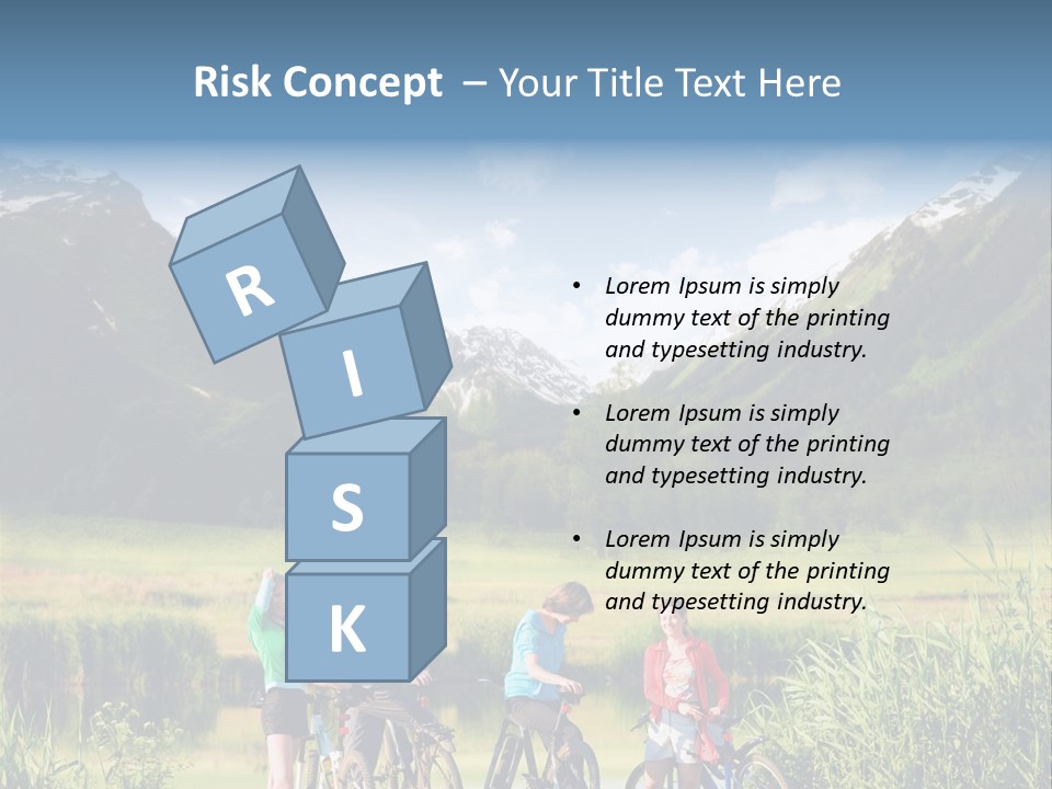 Biking In Mountains PowerPoint Template