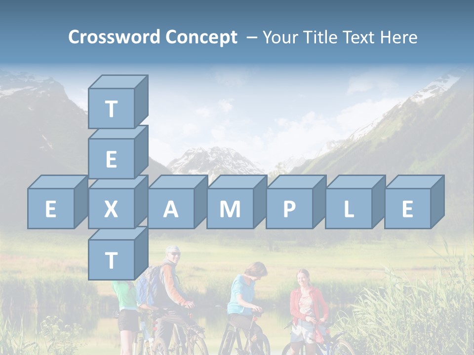 Biking In Mountains PowerPoint Template