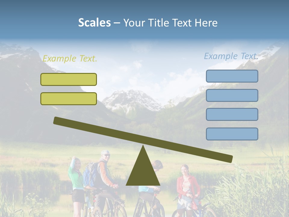 Biking In Mountains PowerPoint Template