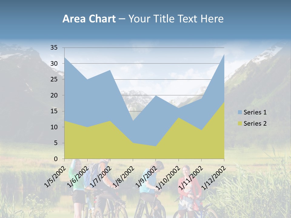 Biking In Mountains PowerPoint Template