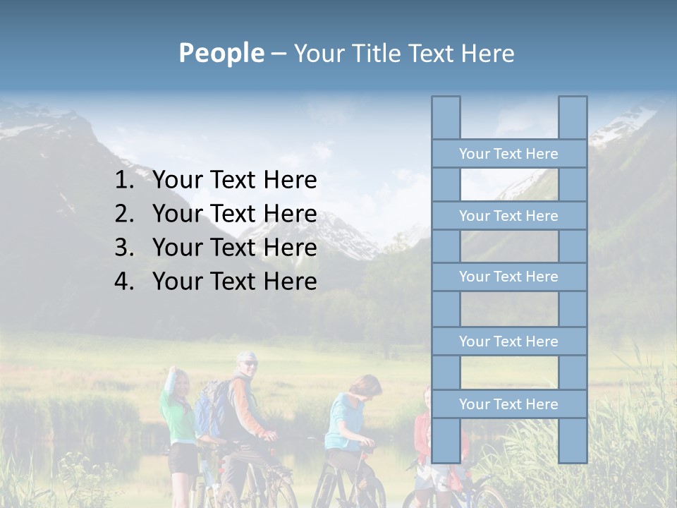 Biking In Mountains PowerPoint Template