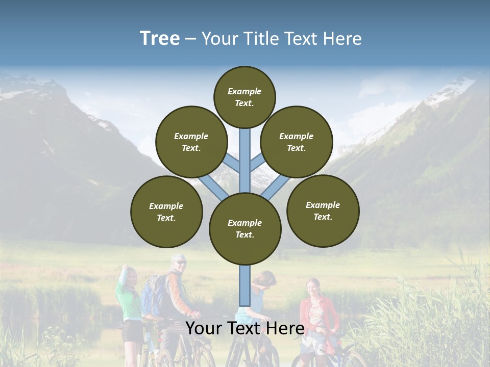 Biking In Mountains PowerPoint Template