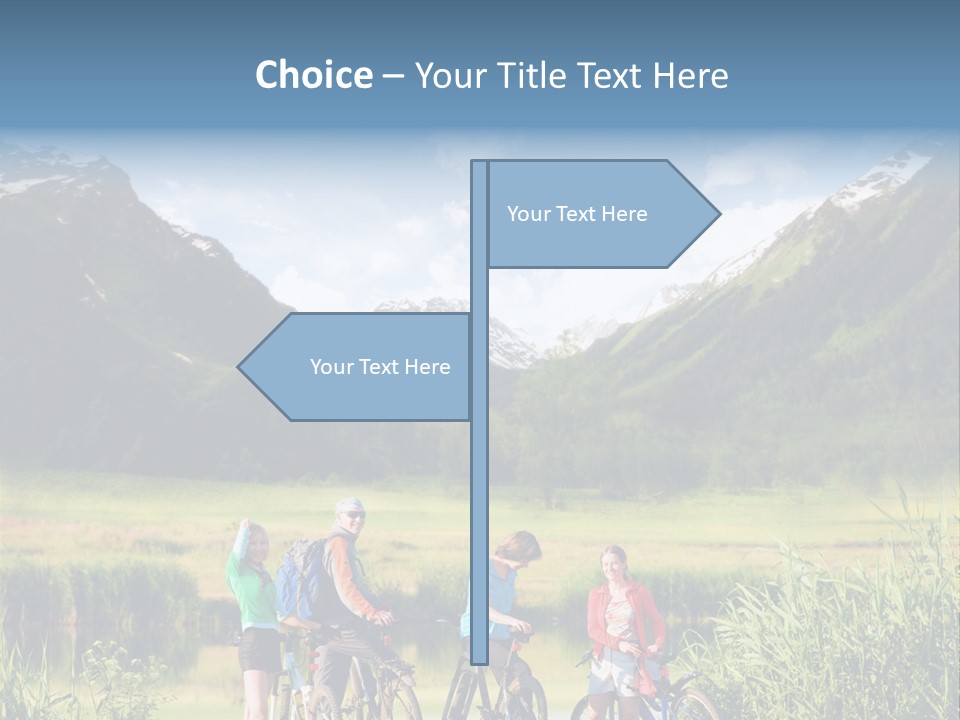 Biking In Mountains PowerPoint Template