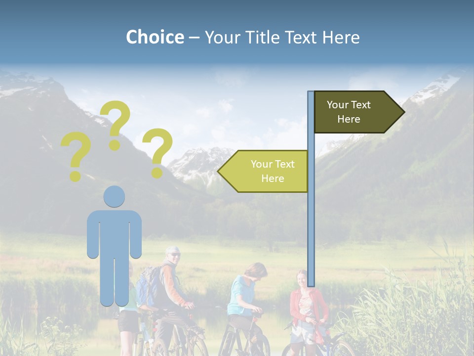 Biking In Mountains PowerPoint Template