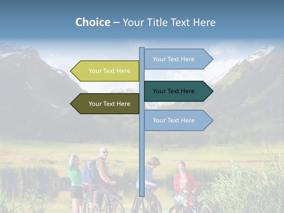 Biking In Mountains PowerPoint Template