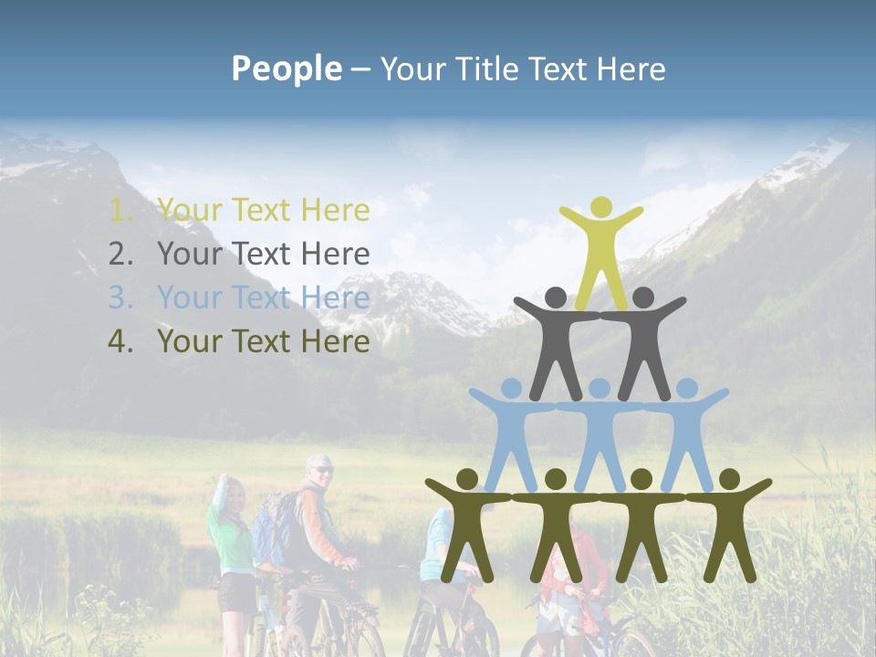 Biking In Mountains PowerPoint Template