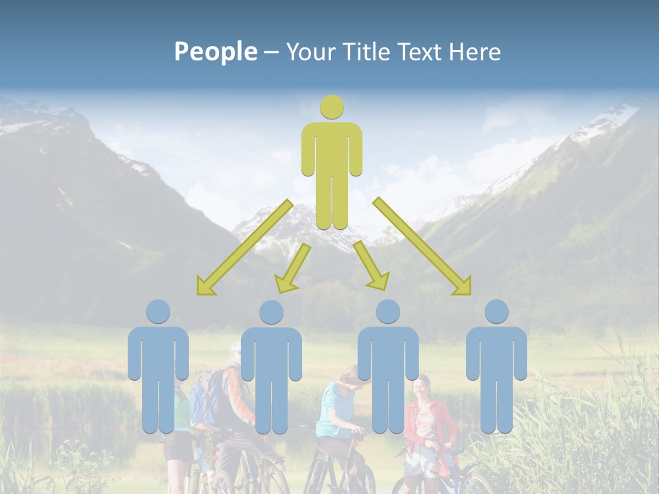 Biking In Mountains PowerPoint Template