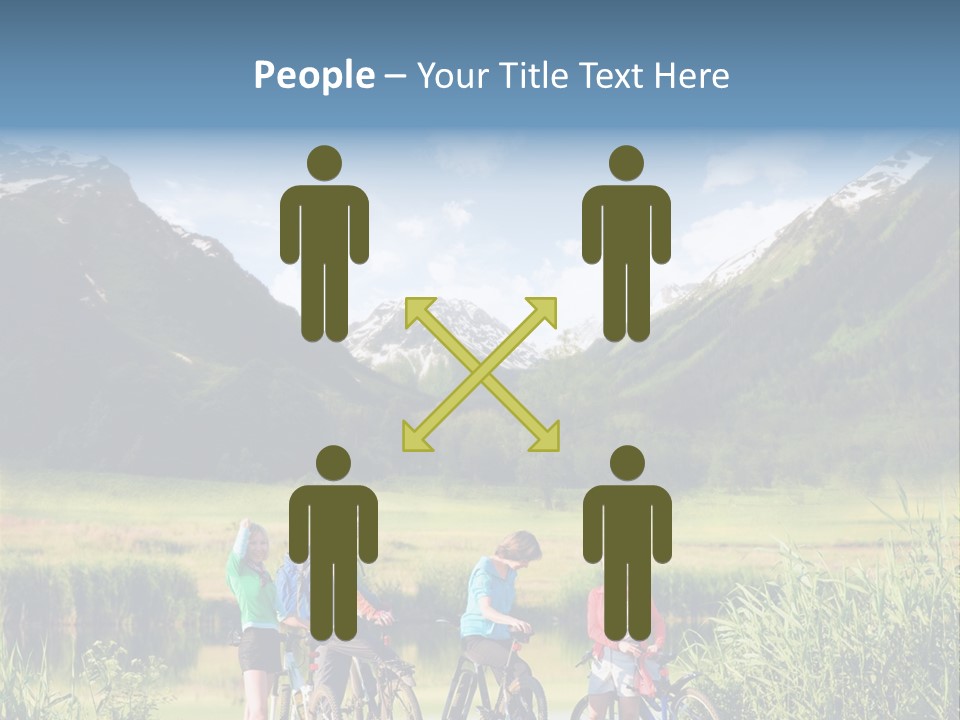 Biking In Mountains PowerPoint Template