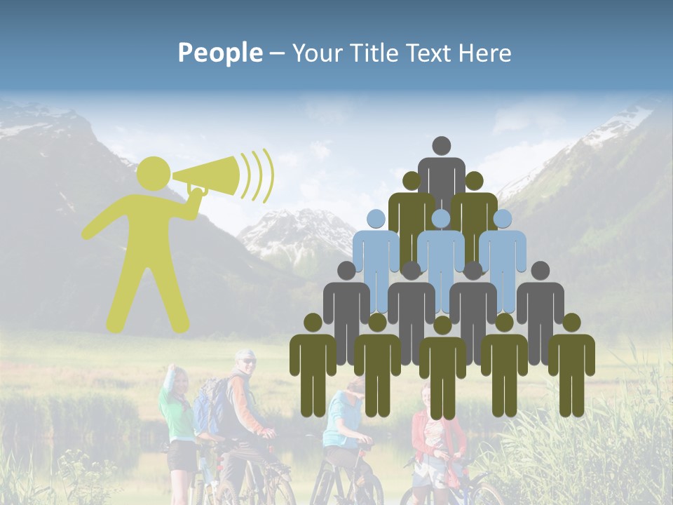 Biking In Mountains PowerPoint Template