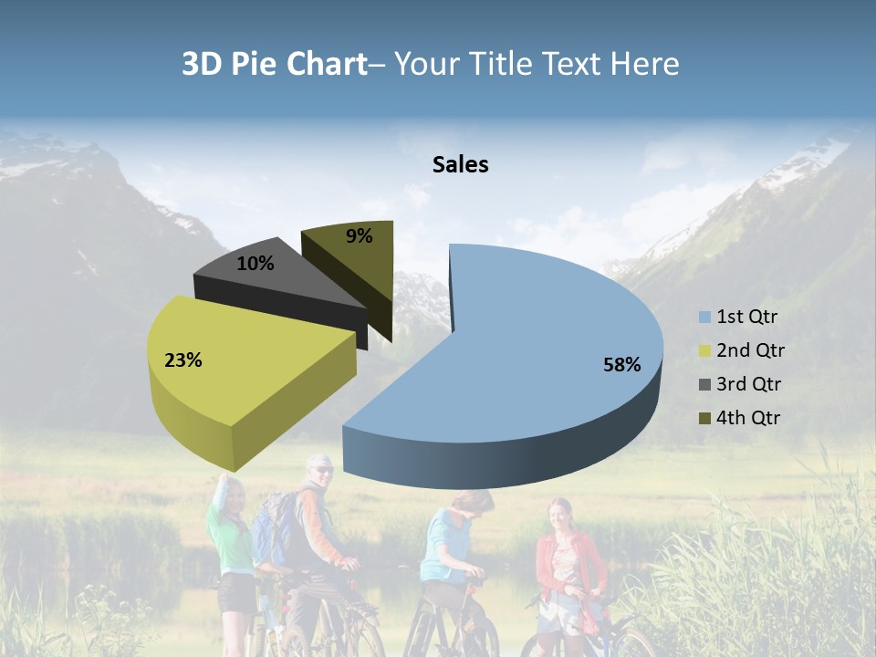 Biking In Mountains PowerPoint Template