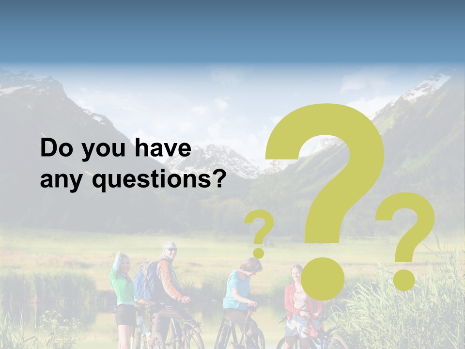 Biking In Mountains PowerPoint Template