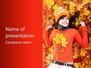 Maple Orange Teen PowerPoint Template