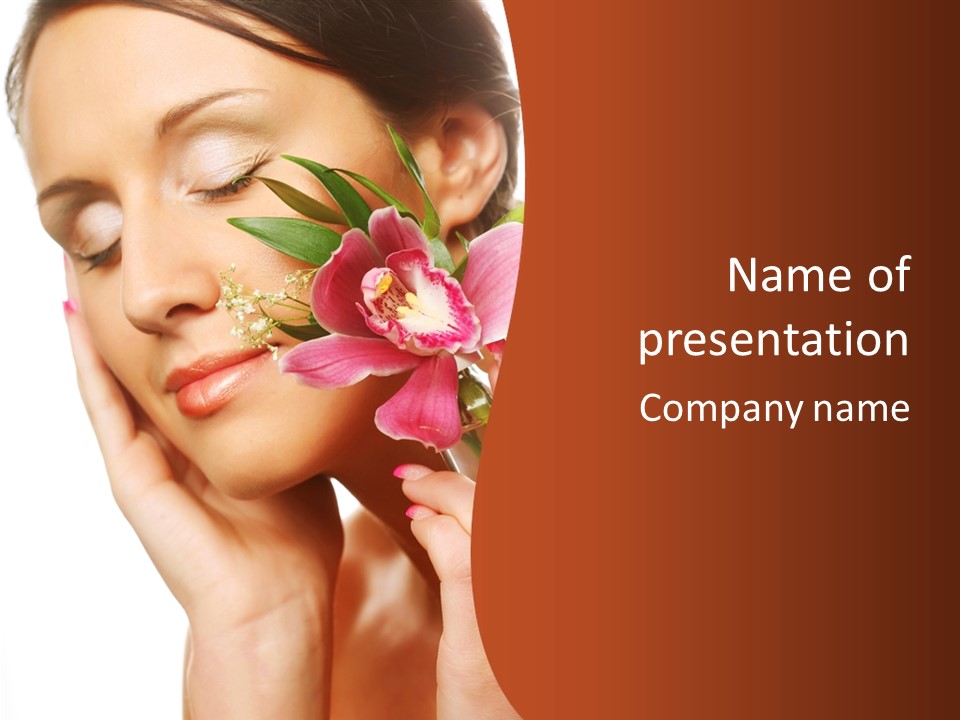 Nature Clean Orchid PowerPoint Template