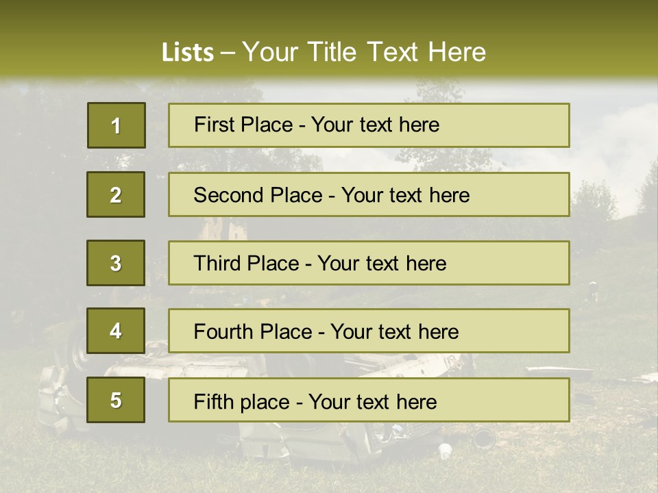Car Wreck PowerPoint Template