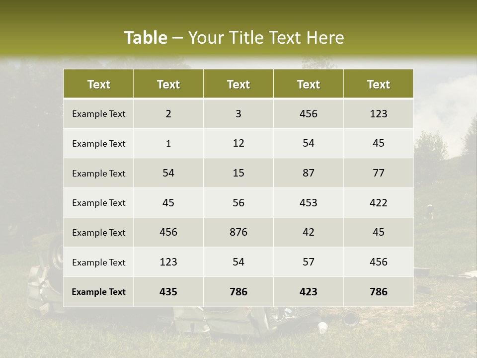 Car Wreck PowerPoint Template