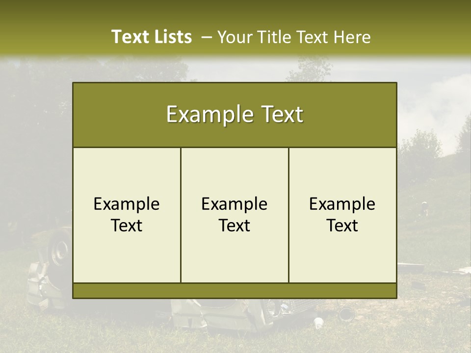 Car Wreck PowerPoint Template