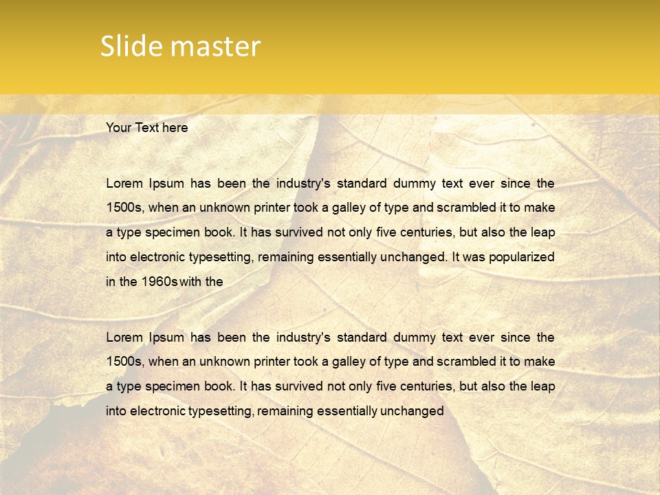 Pattern October Closeup PowerPoint Template