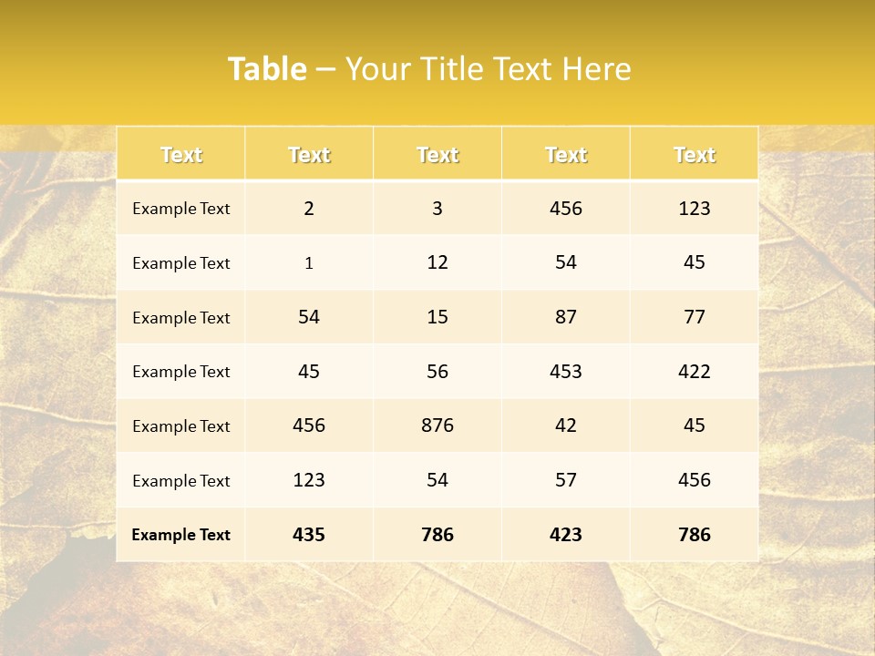 Pattern October Closeup PowerPoint Template