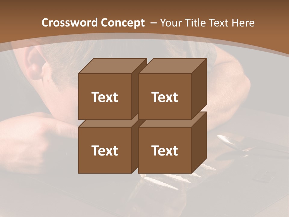 Guy Sniffing Coke PowerPoint Template