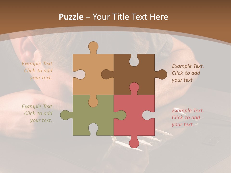 Guy Sniffing Coke PowerPoint Template