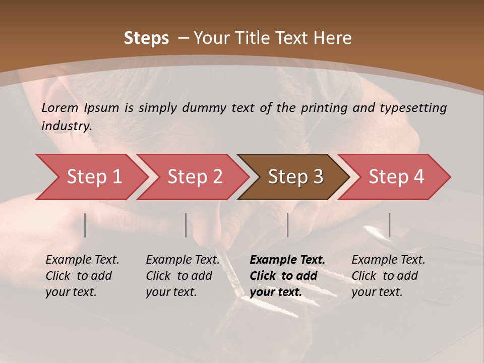 Guy Sniffing Coke PowerPoint Template