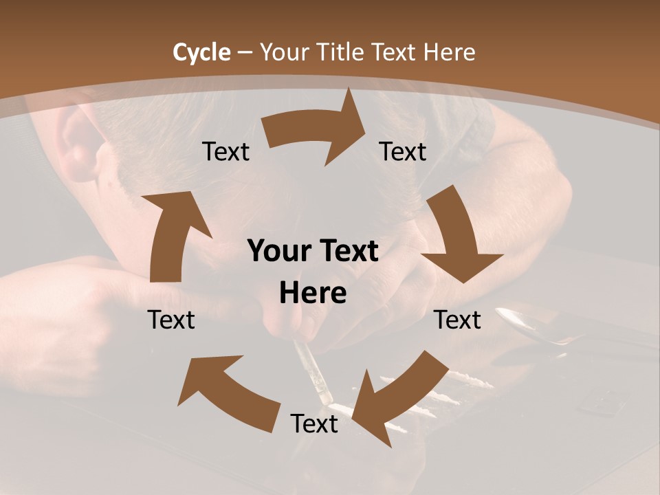 Guy Sniffing Coke PowerPoint Template