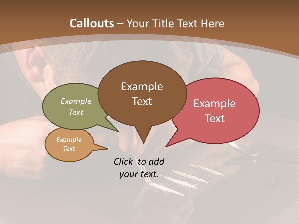 Guy Sniffing Coke PowerPoint Template