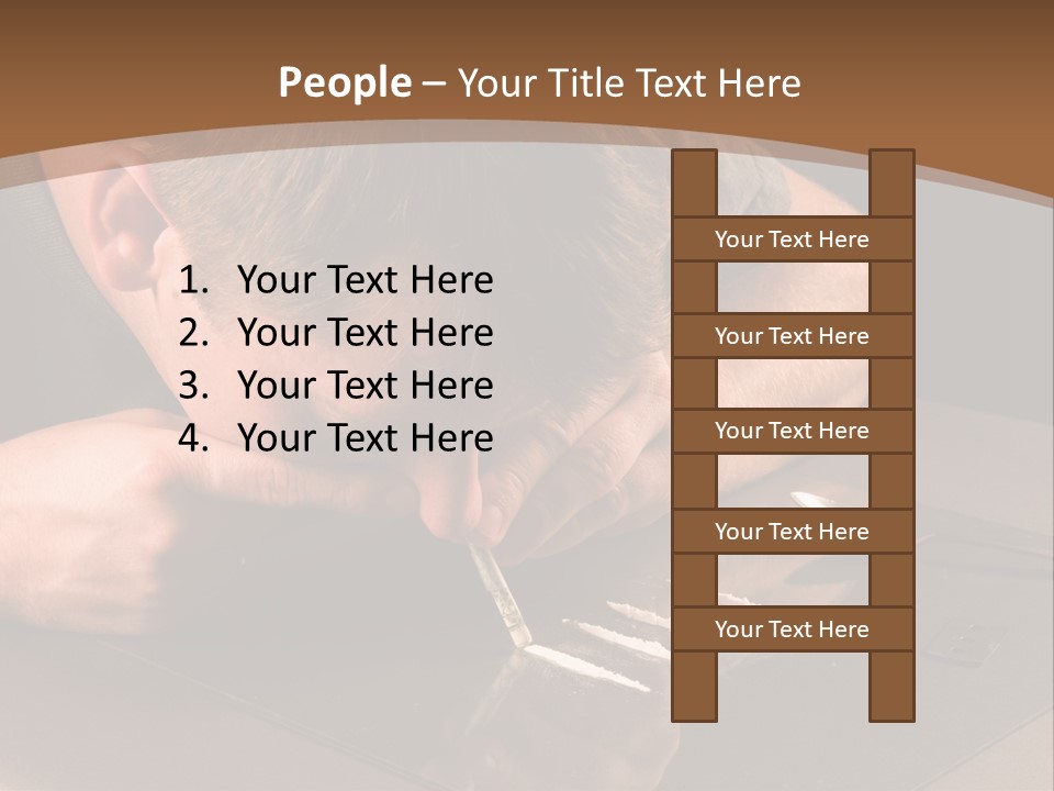 Guy Sniffing Coke PowerPoint Template