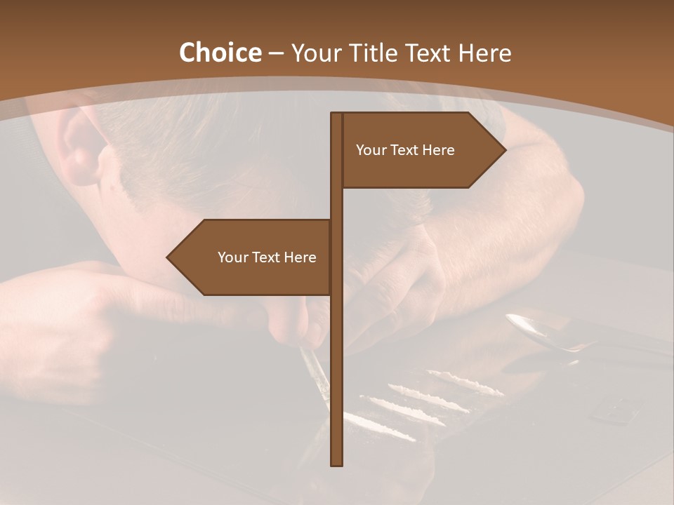 Guy Sniffing Coke PowerPoint Template