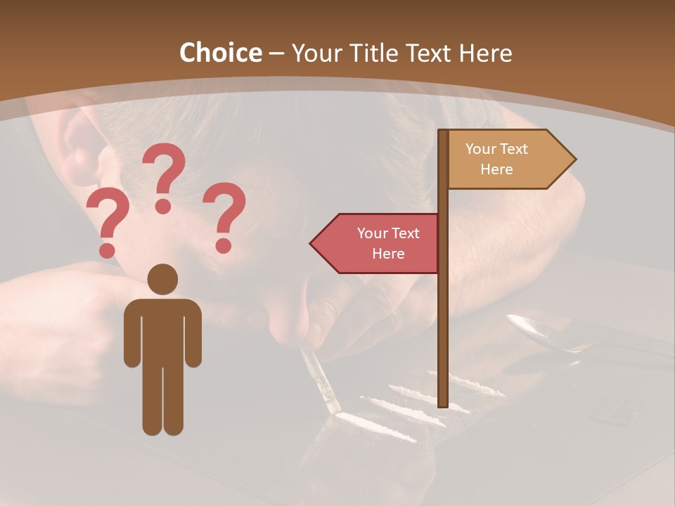 Guy Sniffing Coke PowerPoint Template