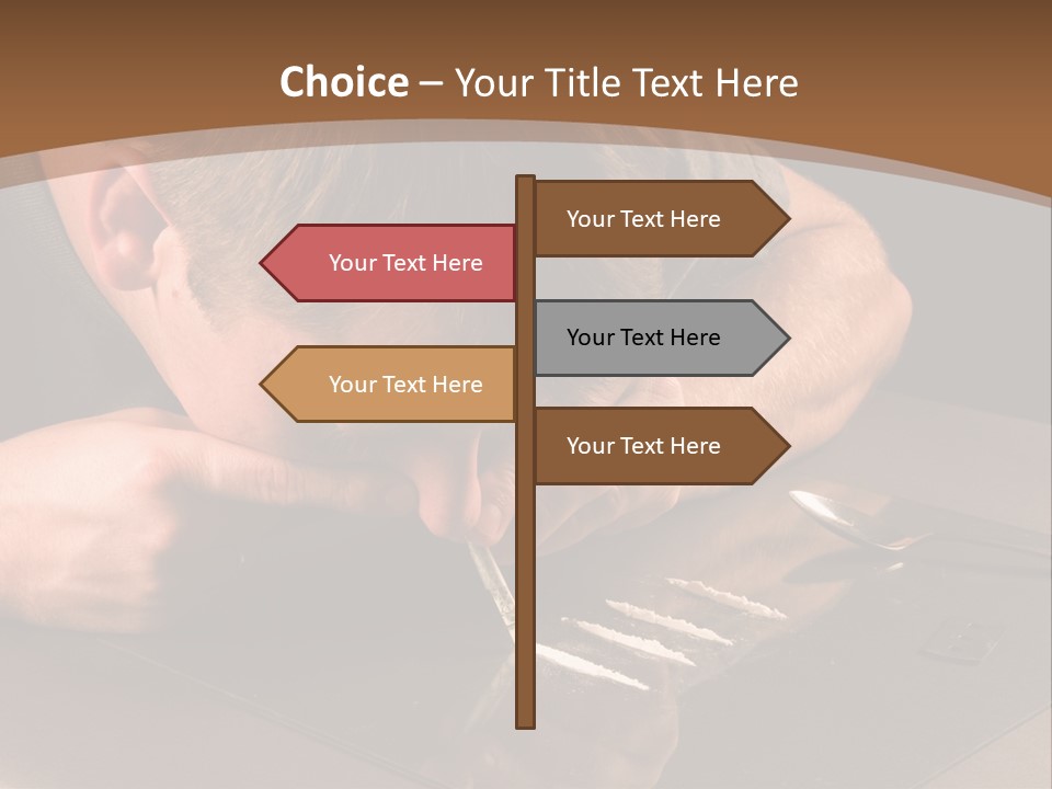 Guy Sniffing Coke PowerPoint Template