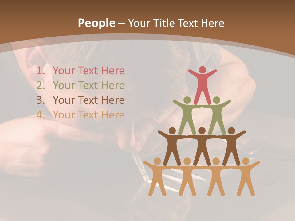 Guy Sniffing Coke PowerPoint Template