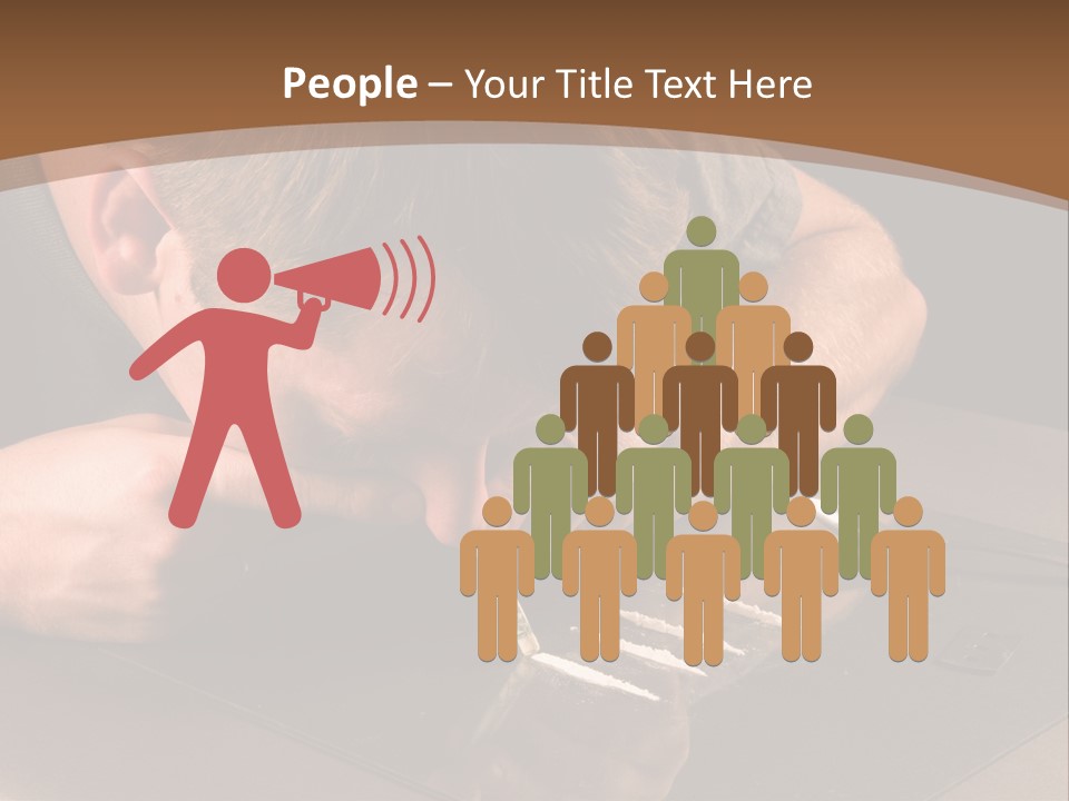 Guy Sniffing Coke PowerPoint Template