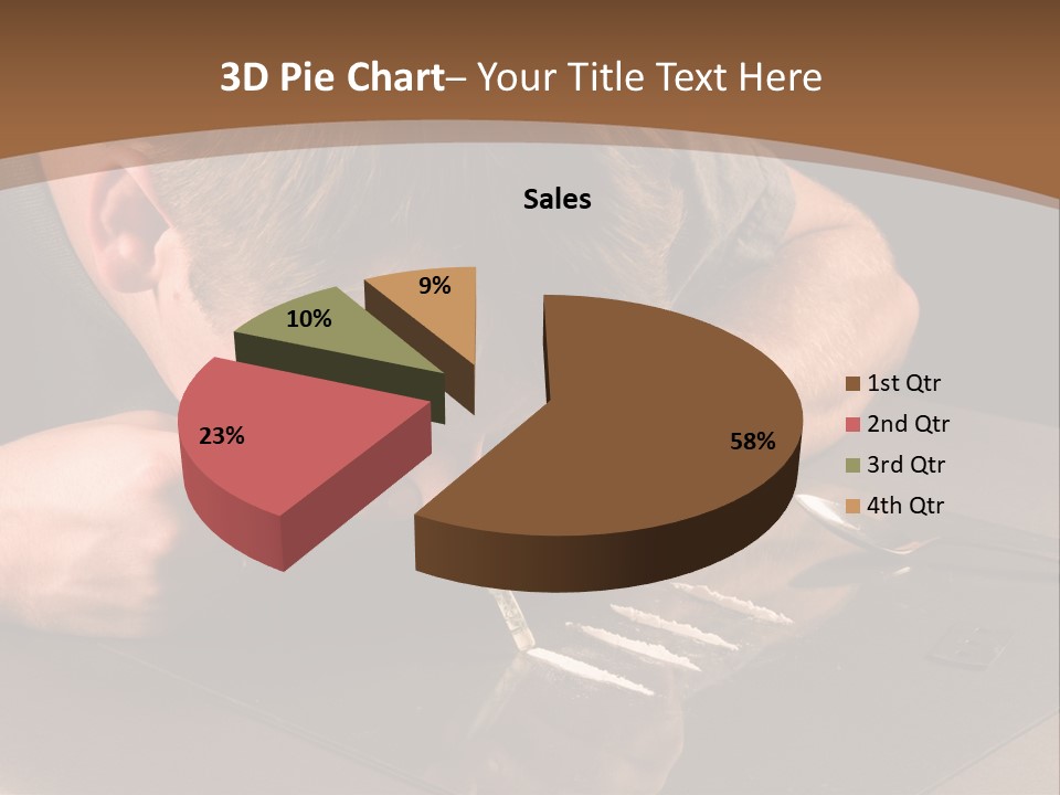 Guy Sniffing Coke PowerPoint Template