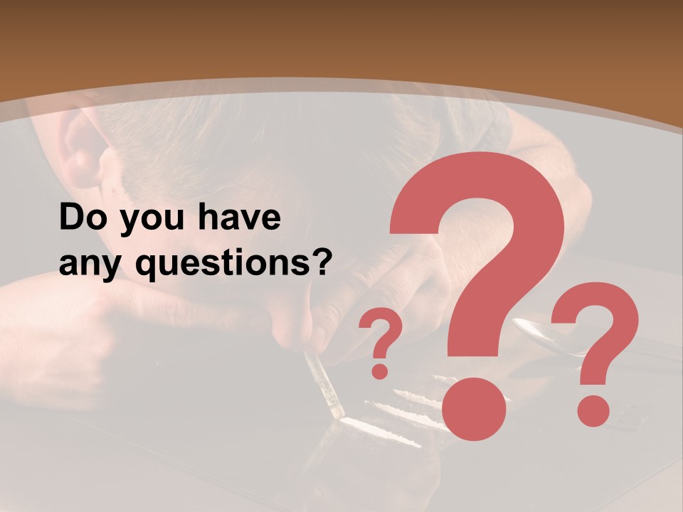 Guy Sniffing Coke PowerPoint Template