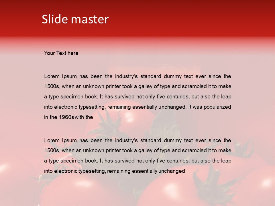 Vegetable Still Red PowerPoint Template