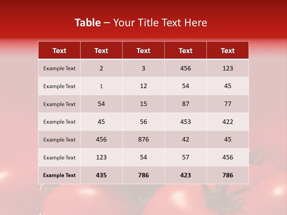 Vegetable Still Red PowerPoint Template