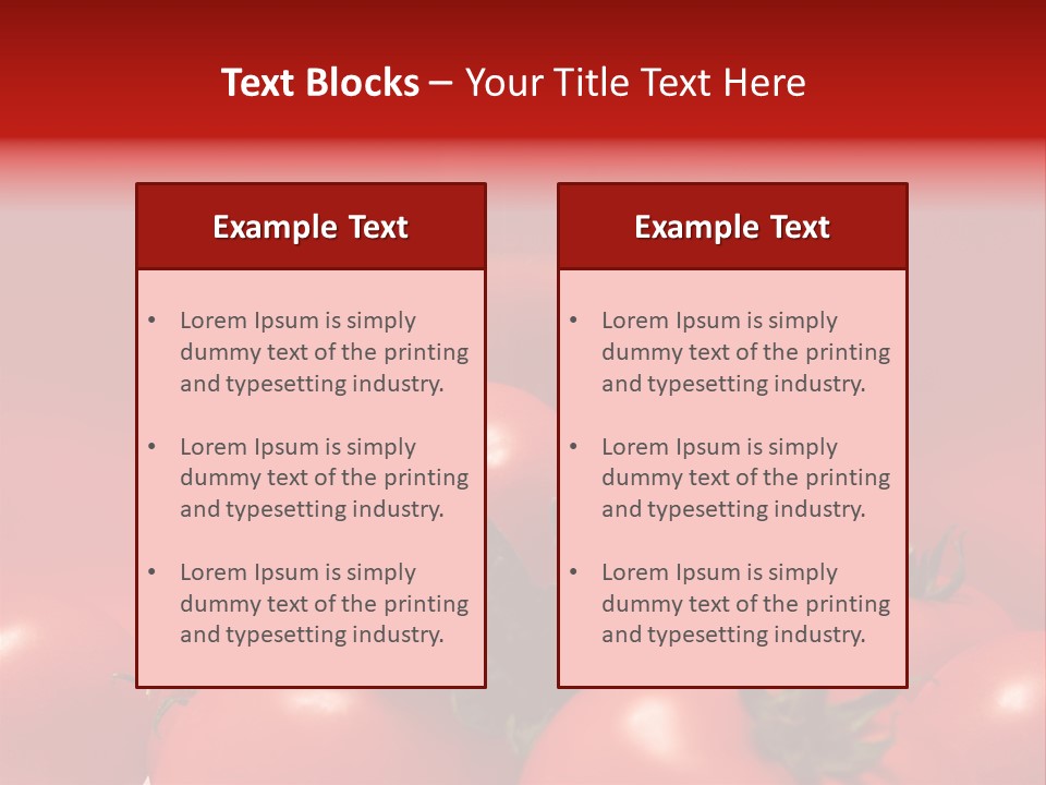 Vegetable Still Red PowerPoint Template