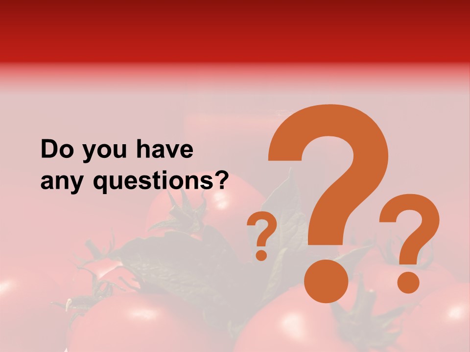 Vegetable Still Red PowerPoint Template