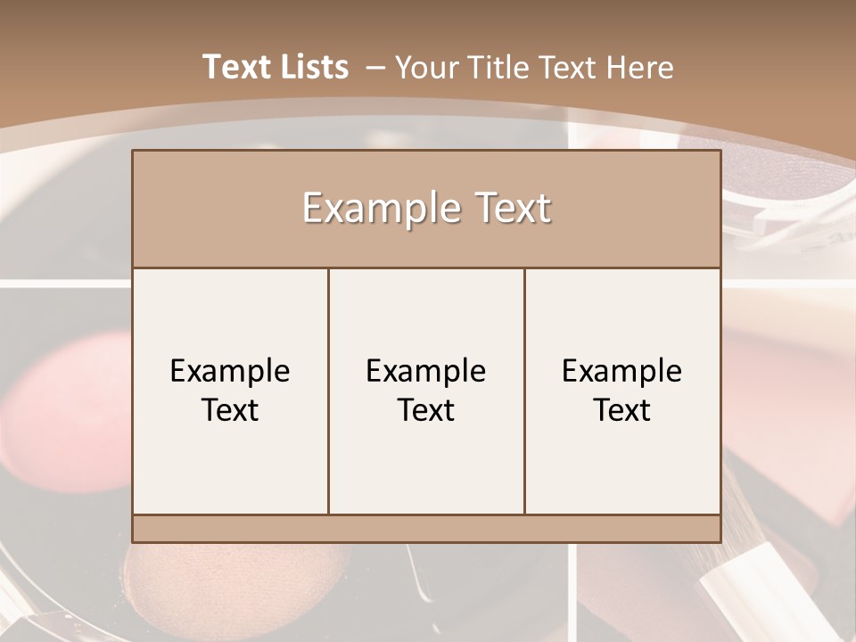 Make Up Products PowerPoint Template