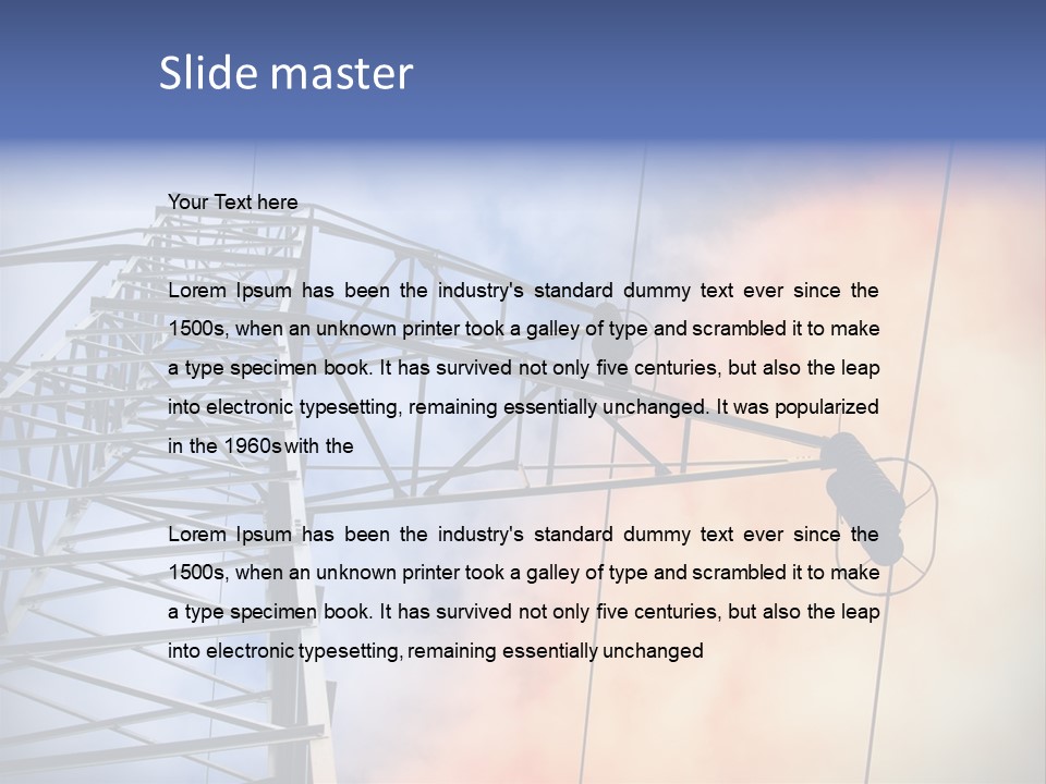 Electricity Insulator Voltage PowerPoint Template