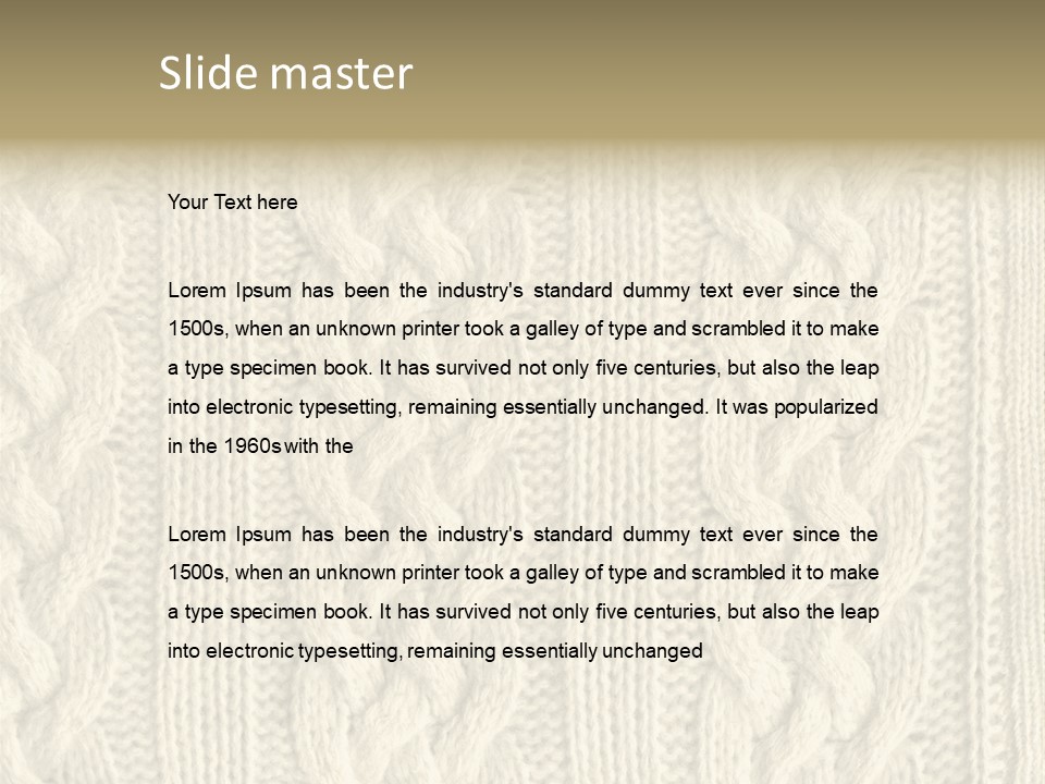 Knit Texture PowerPoint Template