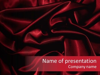 Red Silk Texture PowerPoint Template