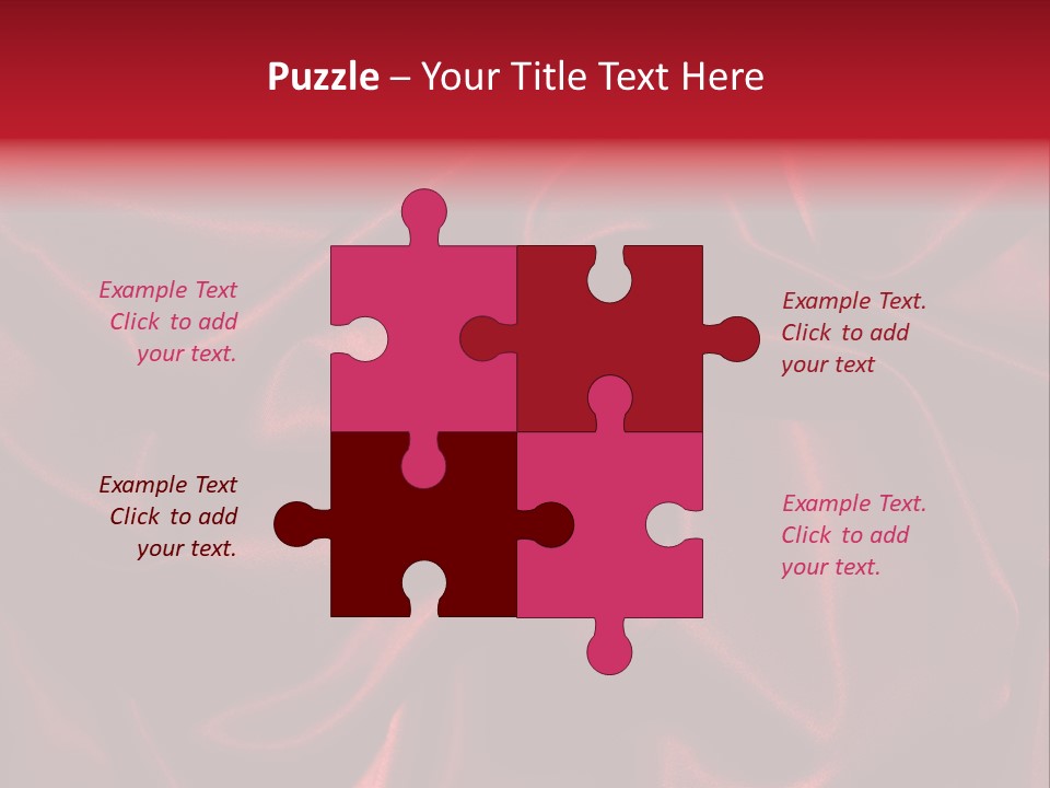 Red Silk Texture PowerPoint Template
