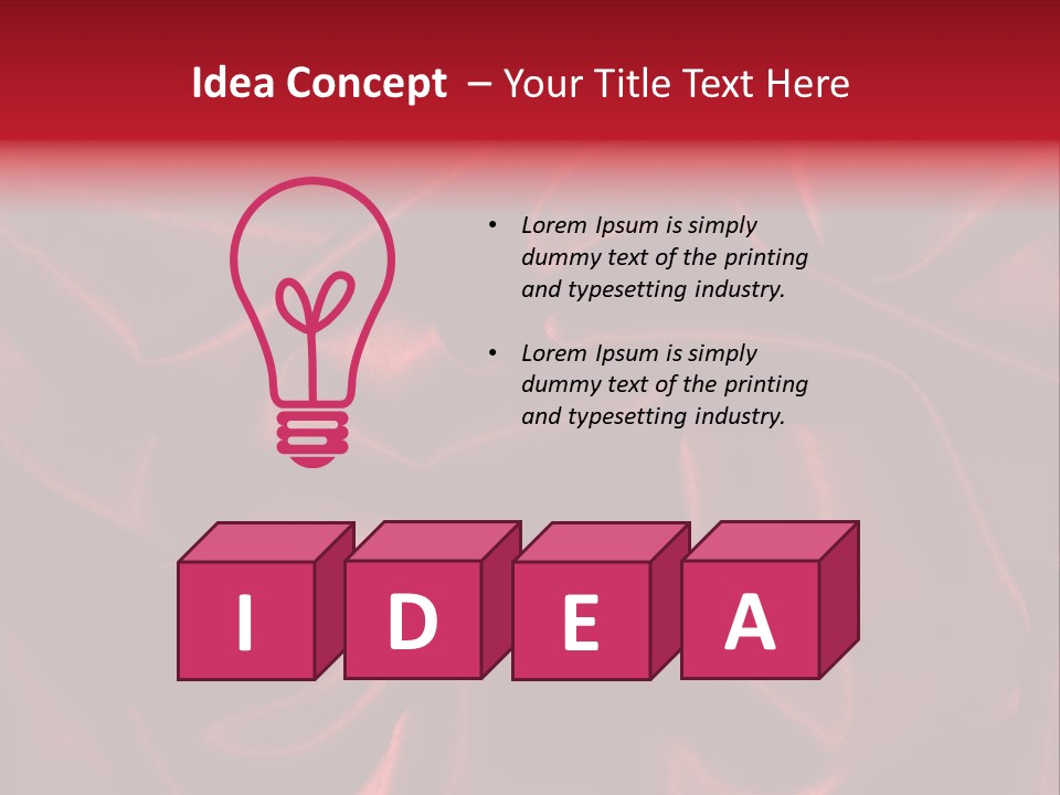 Red Silk Texture PowerPoint Template