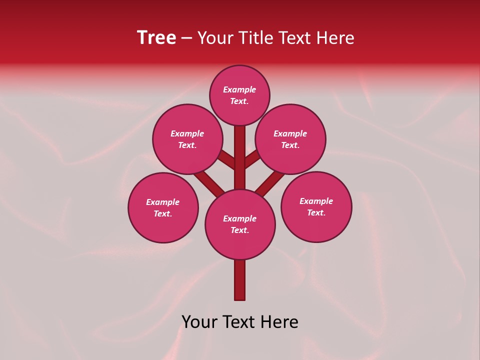 Red Silk Texture PowerPoint Template