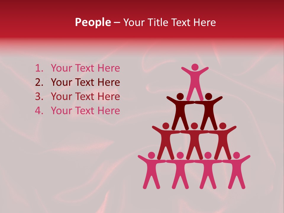 Red Silk Texture PowerPoint Template