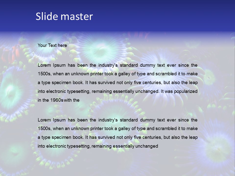 Zoanthids Coral PowerPoint Template