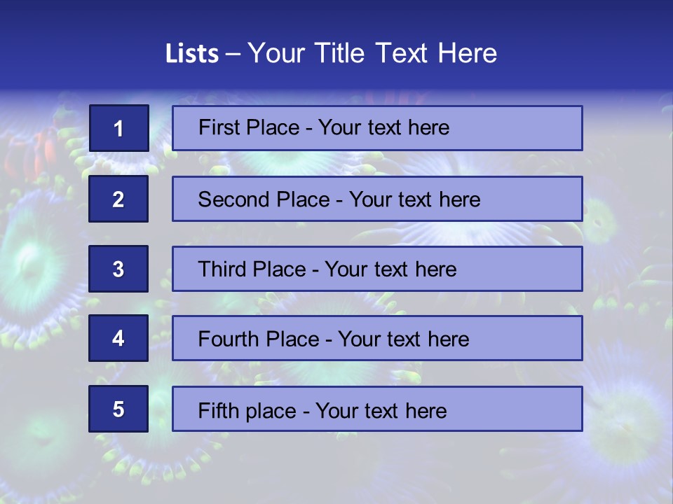 Zoanthids Coral PowerPoint Template