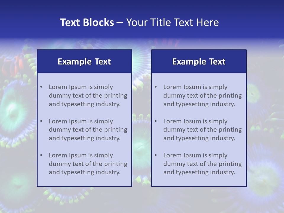 Zoanthids Coral PowerPoint Template